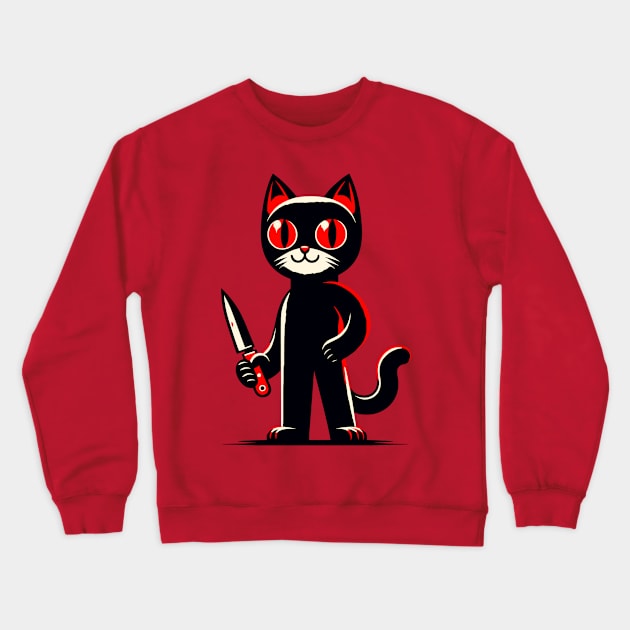 Killer cat Crewneck Sweatshirt by Art_Boys
